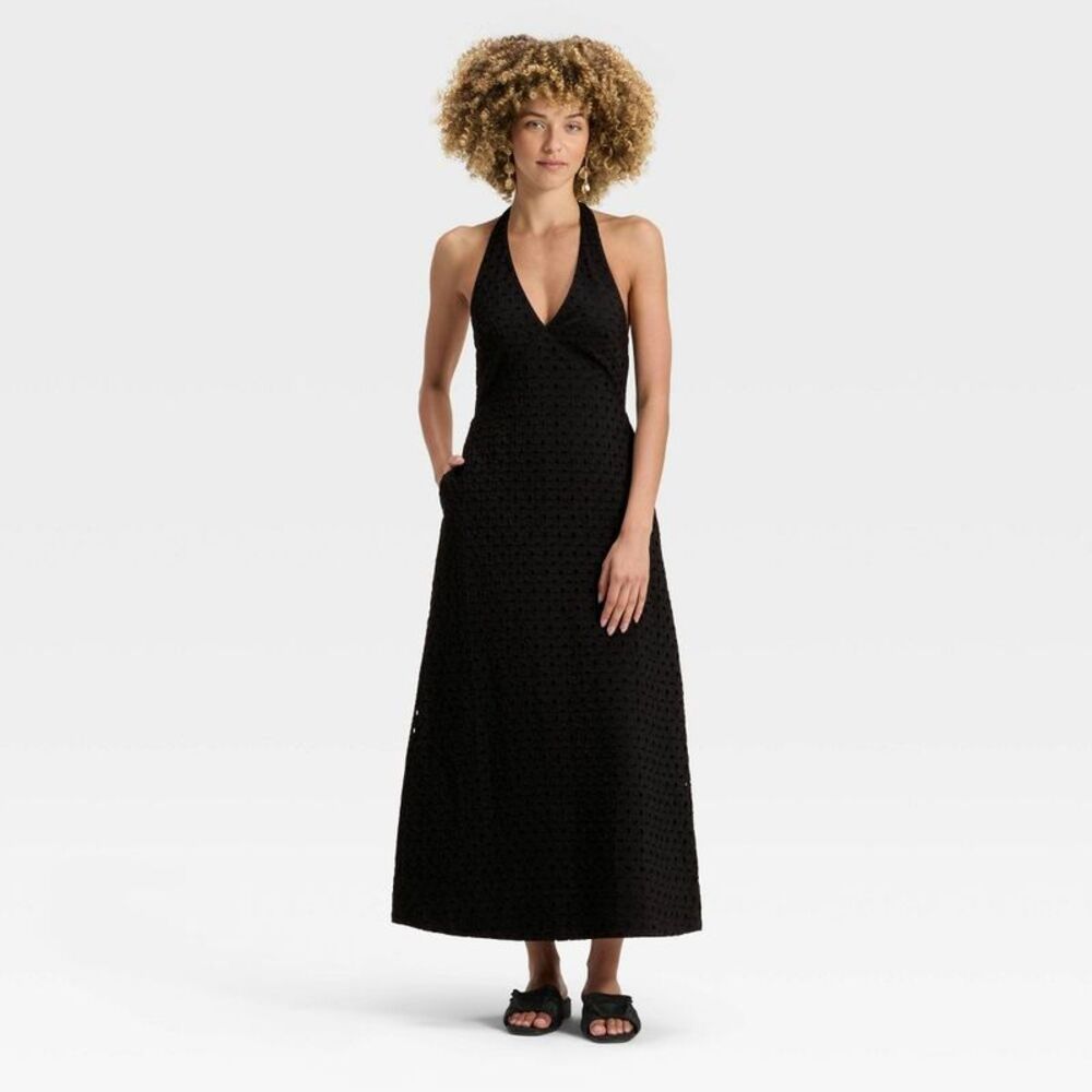 a new day Black Strapless Dress